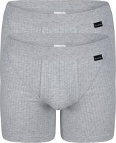 SCHIESSER Authentic shorts (2-pack) - met gulp - grijs - Maat: S