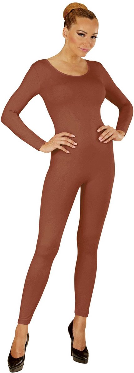 Unicolor Body Volwassen, Lang, Bruin - Vrouw