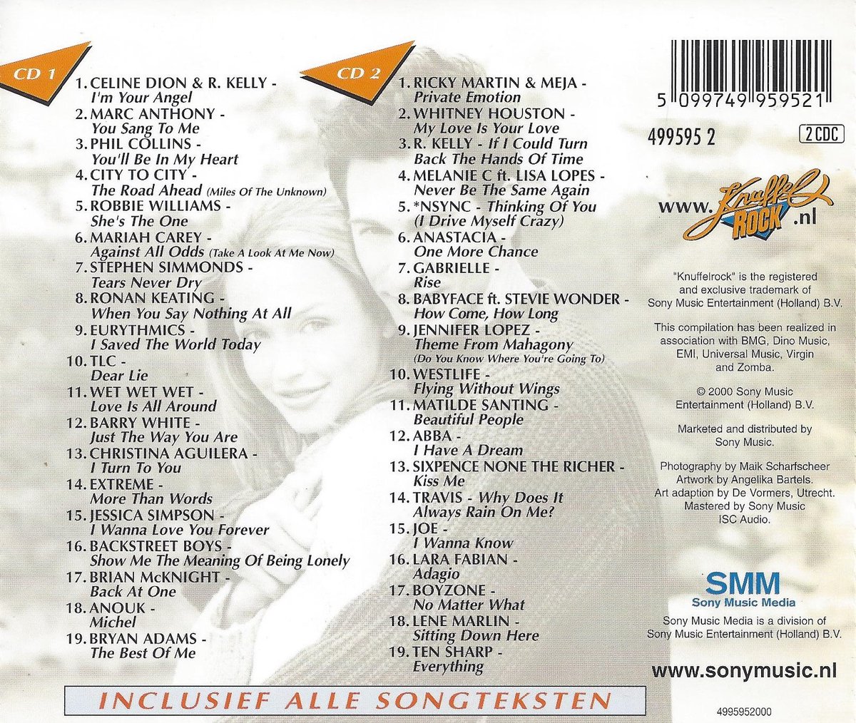 Knuffelrock 9 - Dubbel-cd met Céline Dion, Marc Anthony en Phil