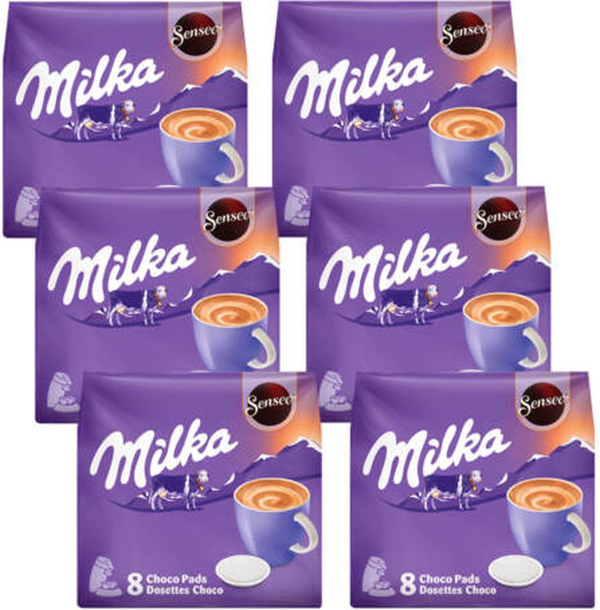 Senseo Milka Pads - 6 x 8 pads - Warme Chocolademelk - Voordeelverpakking