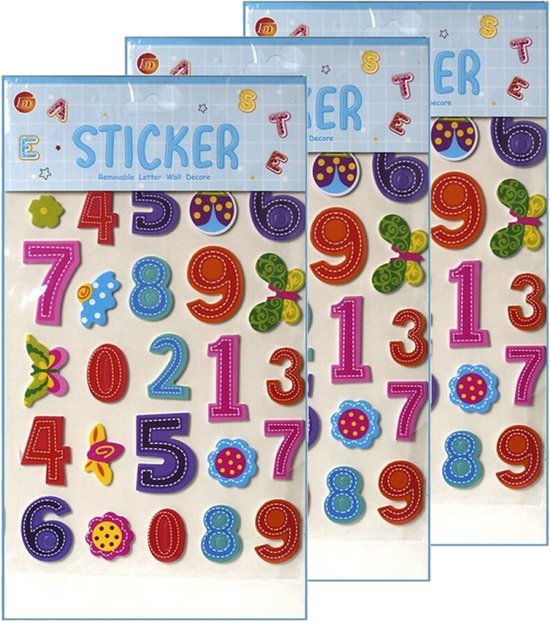 Magnetische cijfers geel en zwart - Magneetletters en cijfers