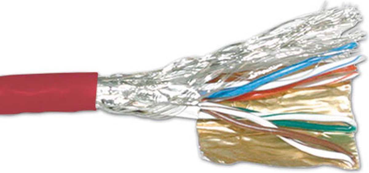 ACT FP655B CAT6 S/FTP PVC Patchkabel Soepel Rood - 305 meter