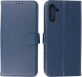 Hoesje Geschikt voor Samsung Galaxy A24 4G - Book Case Telefoonhoesje - Kaarthouder Portemonnee Hoesje - Wallet Cases - Navy