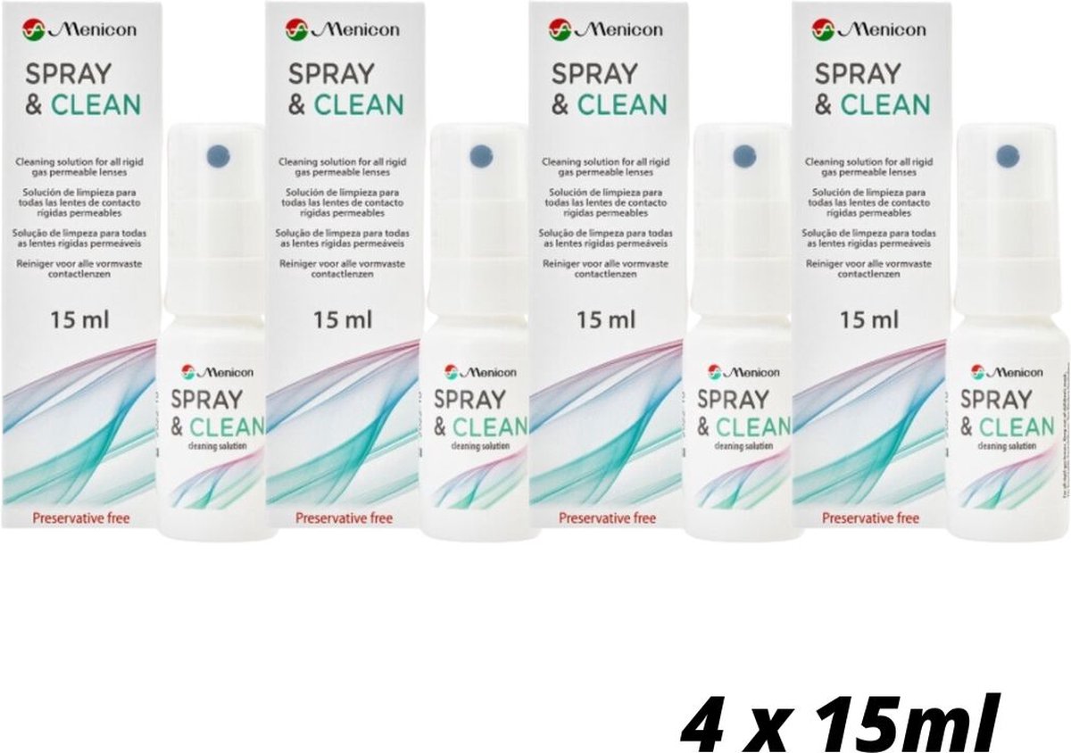 Menicon Spray&Clean 4x15ml