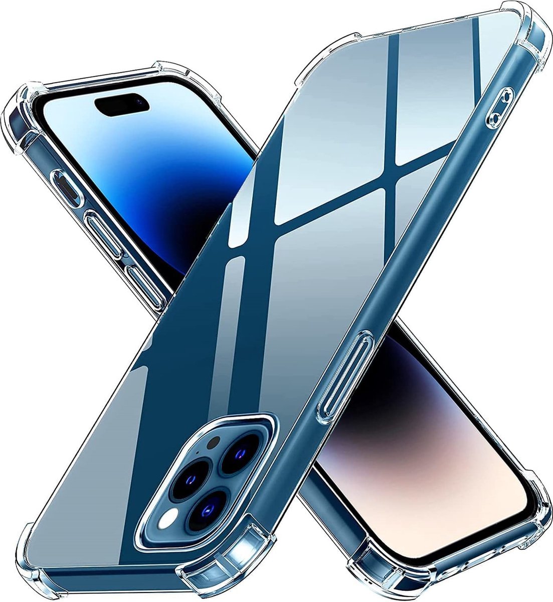 Hoesje voor iPhone 14 PRO MAX backcover Shockproof siliconen Transparant