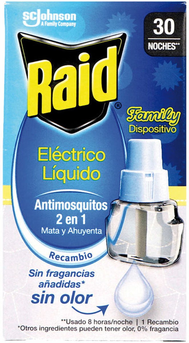 Navulling antimuggenmiddel Raid Family 30 Nacht