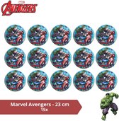 Bal - Voordeelverpakking - Marvel Avengers - 23 cm - 15 stuks