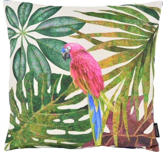 Sierkussen Velvet Parrot Jungle | 45 x 45 cm | Velvet/Polyester