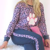 Irresistible Dames Pyjama - Tijgerprint - Roze/Blauwe - Maat M