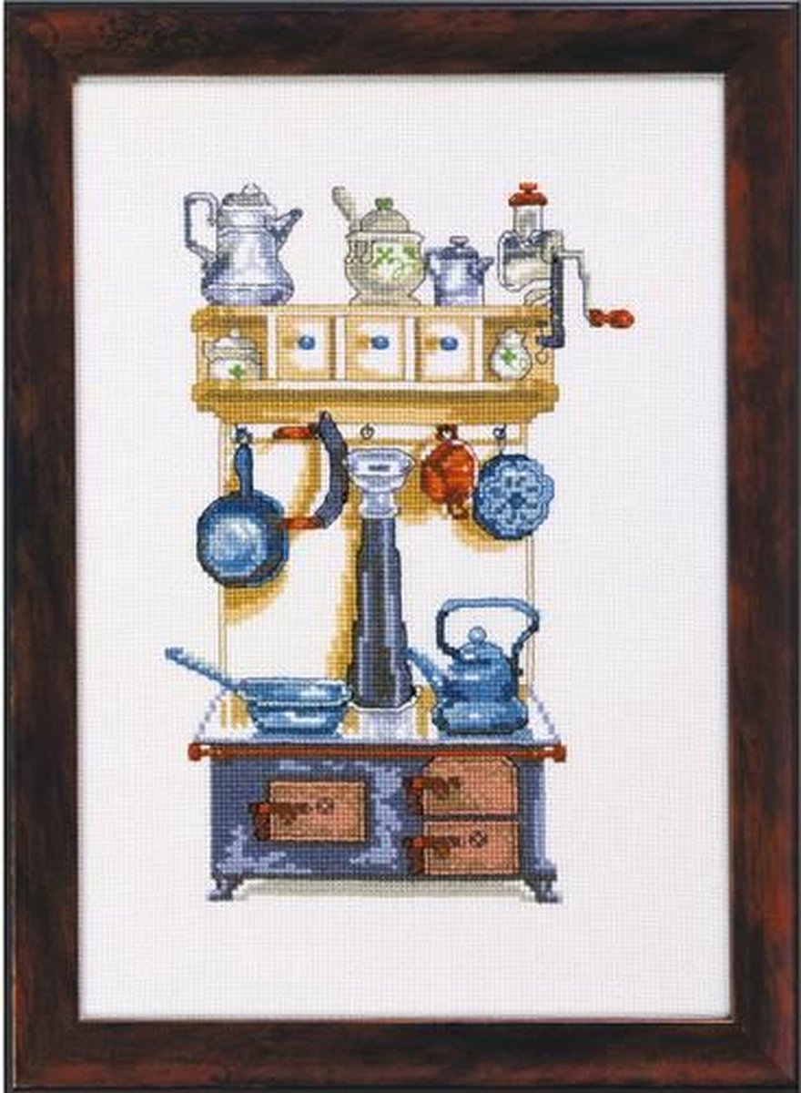 Borduurpakket fornuis blauw van Permin 12-2142