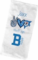 Strandlaken-badhanddoek met naam kind-heeft zijn b diploma-jongens-cadeau afzwemmen-handdoek voor kinderen met eigen naam