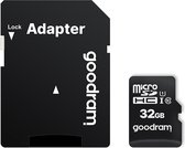 Micro SD-Kaart GoodRam M1AA Zwart MicroSD 32GB cl. 10 UHS-I + Adapter - MicroSDHC