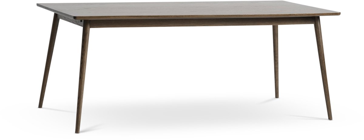 Olivine Boas Houten Eettafel Gerookt Eiken - Verlengbaar - Japandi - Eetkamertafel - Donkerbruin - Exclusief Verlengstuk - 190 x 90 cm
