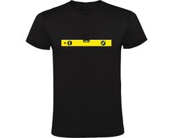 Waterpas Heren T-shirt - klussen - monteur - bouw - opmeten - verhuizing - verbouwen - bouwvakker - bouwmarkt - afmetingen