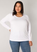 BASE LEVEL CURVY Aso Jersey Shirt - White - maat 3(52)