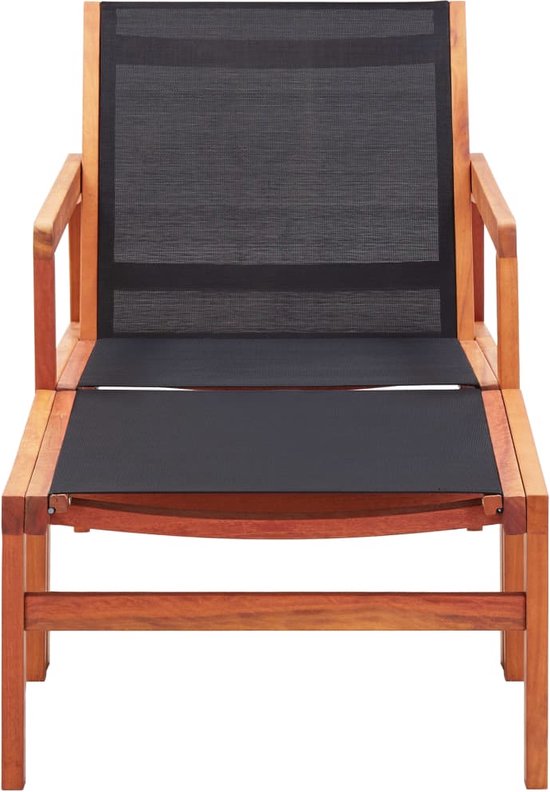 Chaise haute de jardin en bois d'eucalyptus couleur teck