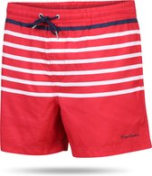 Pierre Cardin - Heren Zwembroeken Striped Swim Short - Rood - Maat S