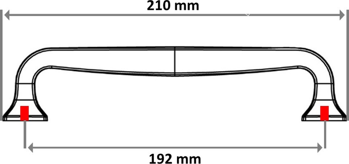 KOTARBAU® Paar handgrepen 92 mm met lange zwarte plaat voor moderne universele profielcilinder