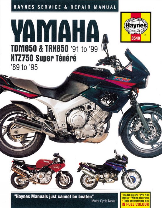 Yamaha TDM850 TRX850 & XTZ750 Service