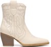 SmileFavorites® Dames Cowboylaarzen met Hak Kort - Beige - Imitatieleer - Maat 38