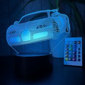 Klarigo® Veilleuse - Lampe LED 3D Illusion - 16 Couleurs - Lampe de Bureau - Bugatti - Voiture de Sport - Veilleuse Enfants - Lampe Creative - Télécommande