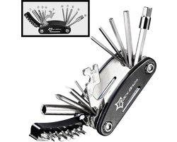 PRO Multitool Fiets gereedschap reparatieset - 16 delige - Pocket Tool - Racefiets - Mtb - Toerfiets - Ebike - Fietsen