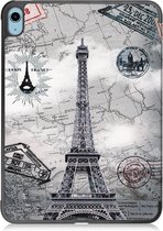 Bescherm-Cover Hoes Map geschikt voor iPad 10th 10.9 - 2022 Parijs