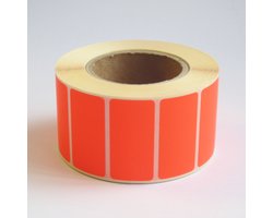 Blanco Stickers op rol 1000ex. 40x20mm rood