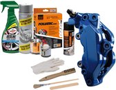 Kit de peinture pour étrier Foliatec - Bleu RS - 3 composants - Y compris nettoyant pour freins + jantes