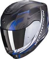 Scorpion Exo-391 Haut Matt Black-Silver-Blue 2XL - Maat 2XL - Helm