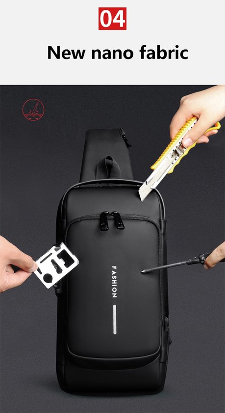 Hjkiopc Borstzak, sling bag voor heren, kleine schoudertas, outdoor