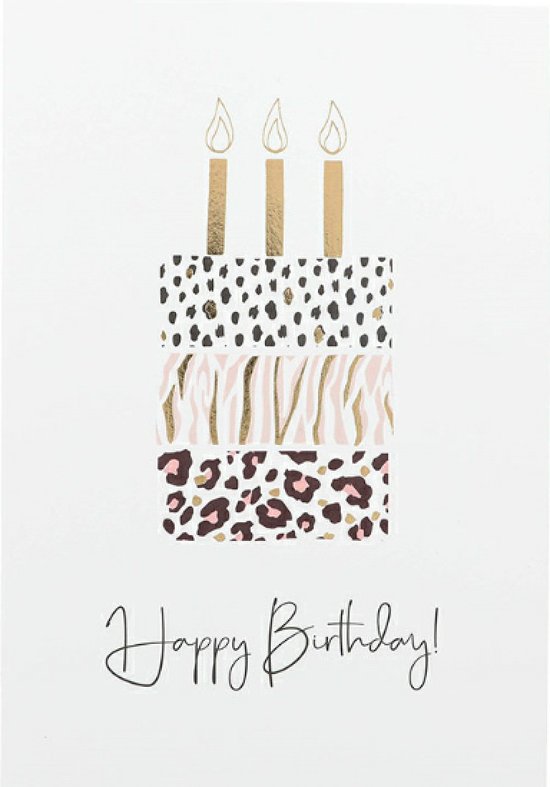 Depesche Kaart "Go Wild" met de tekst "Happy Birthday!" mot. 028 bol
