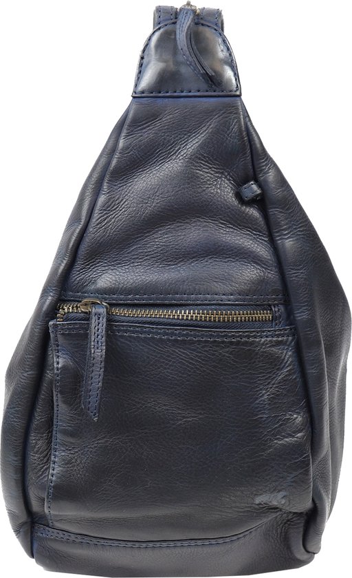 Sac à bandoulière / sac à dos en cuir Bear Design Nienke - Blauw