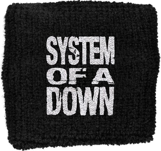 System Of A Down Logo Zweetbandje zwart Katoen -