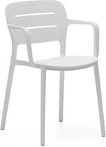 Kave Home - Chaise de jardin Morella en plastique blanc