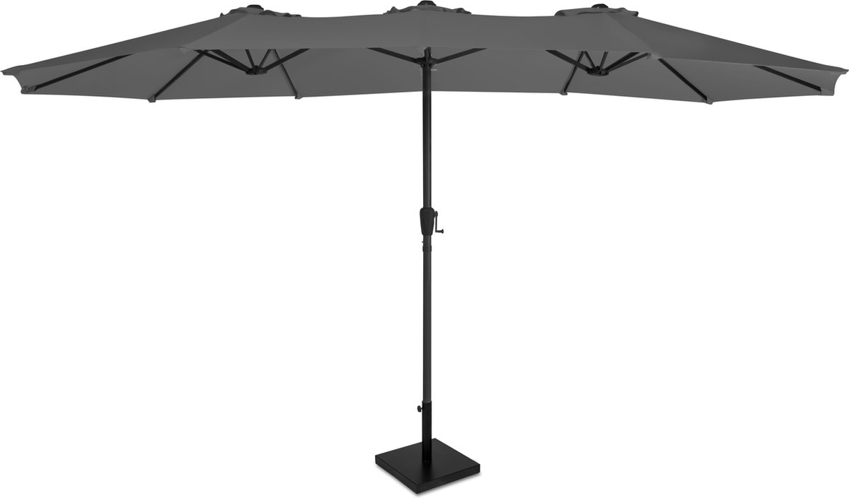 VONROC Premium Parasol Iseo - 460x270cm – Duurzame parasol – combi set incl. parasolvoet van 26 kg –
