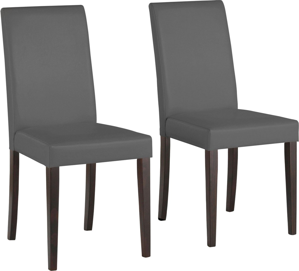 Notio Living Lucca-Eetkamerstoel - Set van 2 - Bruin PU