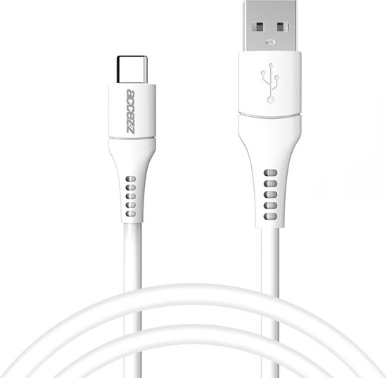 Accezz USB C naar USB A Kabel - 1 meter - Snellader & Datasynchronisatie - Oplaadkabel - Wit