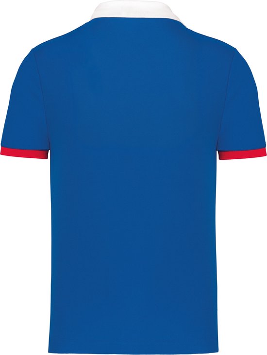 Herensportpolo 'Proact' met korte mouwen Royal Blue/White - 3XL