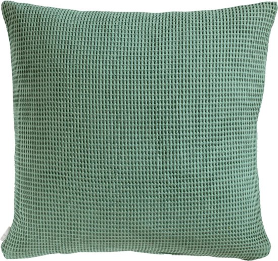 Heckett & Lane Wafel Kussensloop Katoen - 50x50cm- Granie Green