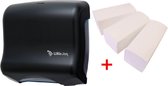 WillieJan startset papieren handdoekjes JF8003 – Zwart – Handdoekjes dispenser + 3 bundels handdoekjes