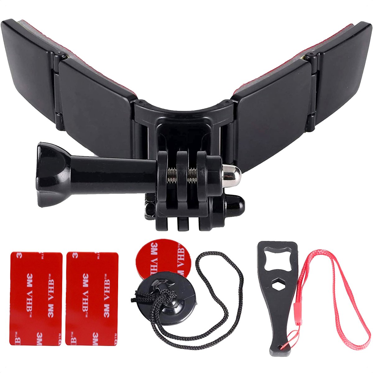 Techvavo® Universele Helmet Mount - Helmhouder geschikt voor diverse Action Camera - Motorrijden - Universeel - Motorhelm