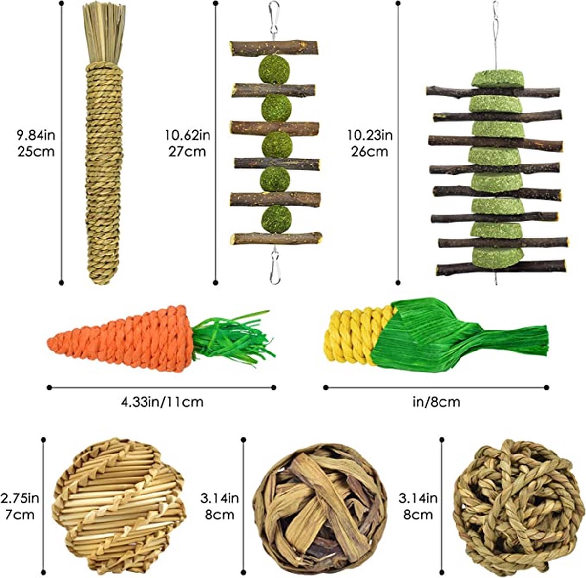Speelgoed - Konijn - Knaagdier - Snacks en Speeltjes - Wilgen — afbeelding 2