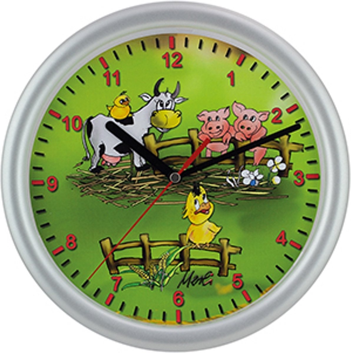 Wandklok BOERDERIJ modern design voor kinderen