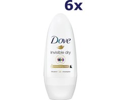 6x Dove Deo Roll-on - Invisible Dry 50 ml.