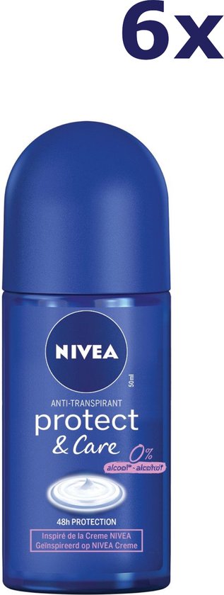 NIVEA Protect & Care - 6 x 50 ml - Voordeelverpakking - Deodorant Roller - NIVEA