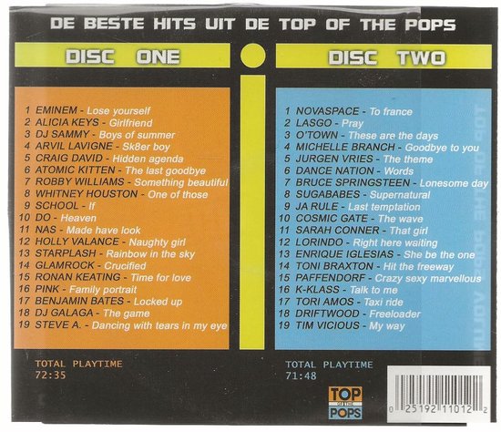 TOP OF THE POPS 2003 volume 1 ( import) - STARPLASH DJ GALAGA NOVASPACE LASGO LORINDO