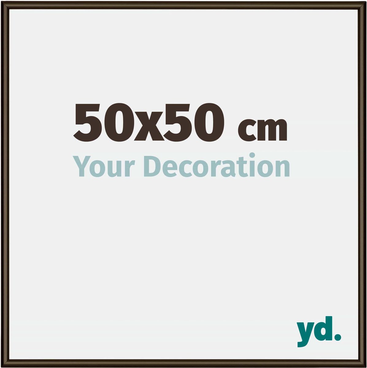 yd. Your Decoration - Fotolijst 50x50 cm - Aluminium - Walnoot Structuur - New York