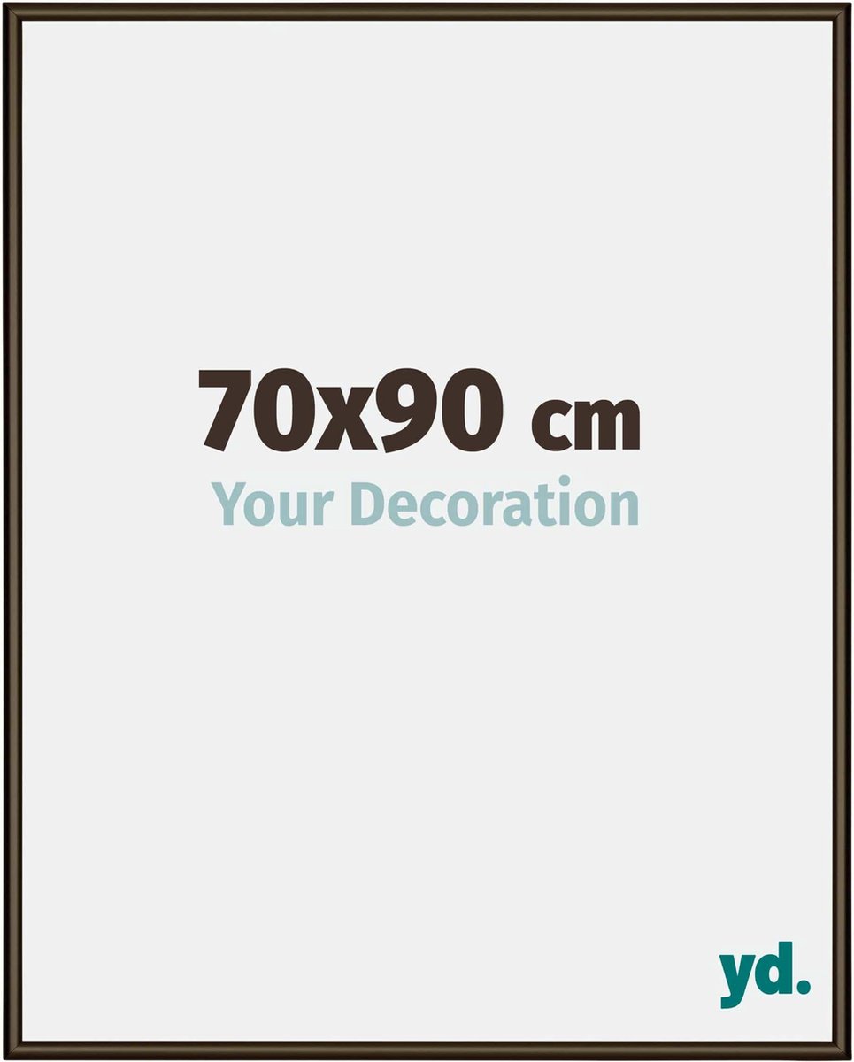 yd. Your Decoration - Fotolijst 70x90 cm - Aluminium - Walnoot Structuur - New York