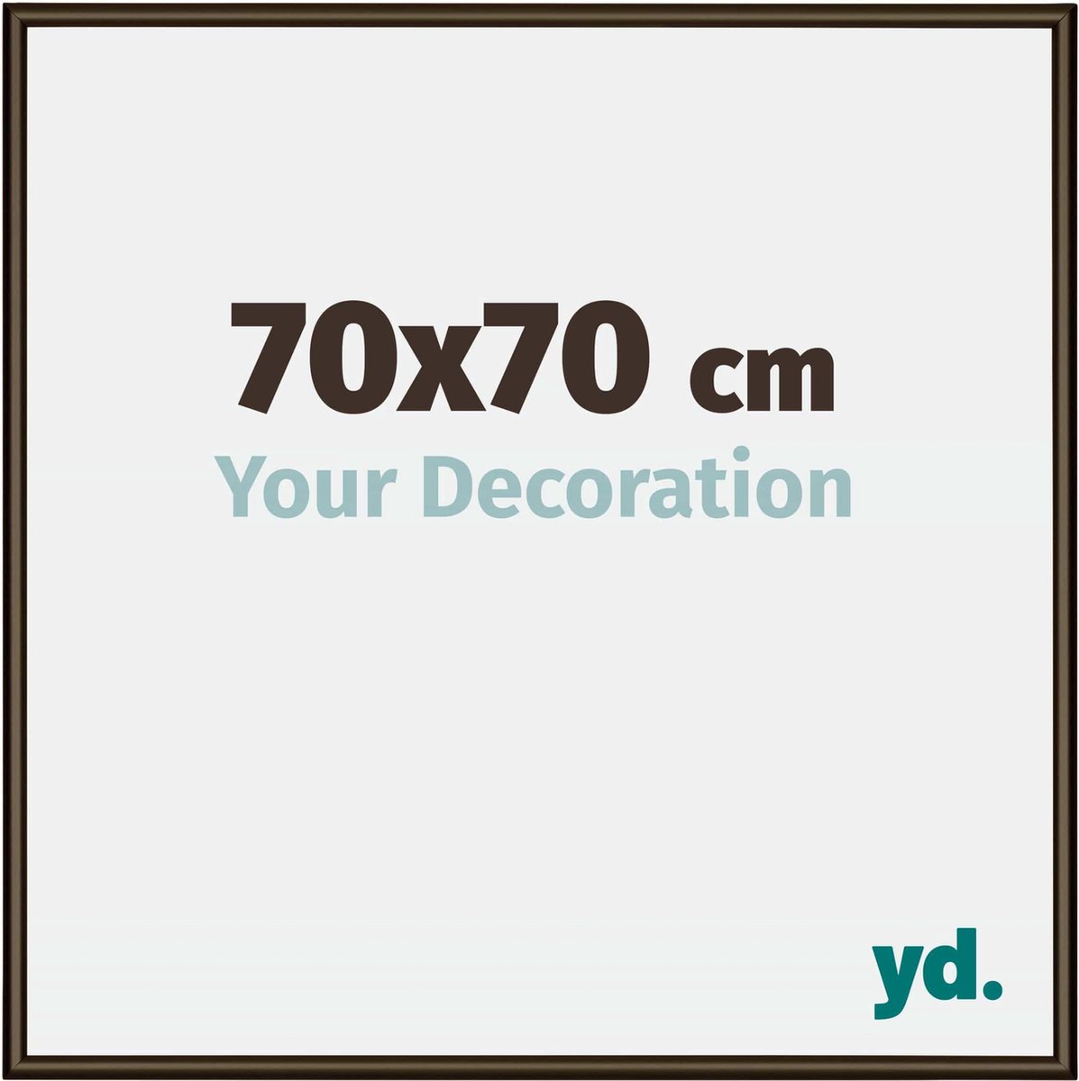 yd. Your Decoration - Fotolijst 70x70 cm - Aluminium - Walnoot Structuur - New York